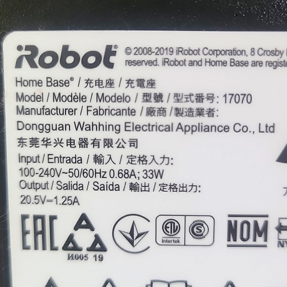 iRobot Home Base Charging Station Model 17070 & Power Cord - Tested Working - Picture 4 of 4